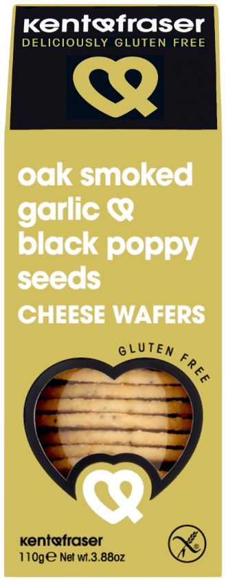 Oak Smoked Garlic & Black Poppy Seeds Cheese Wafers