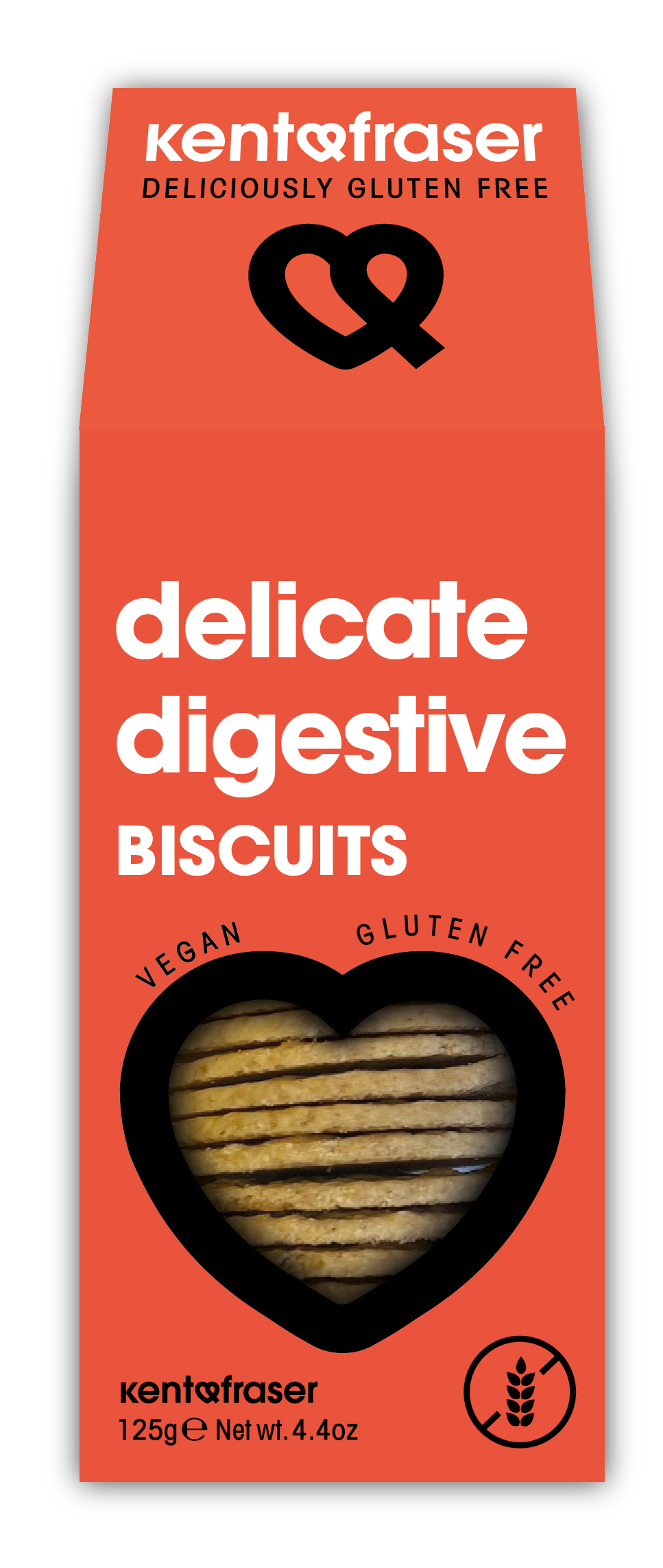 Kent & Fraser Delicate Digestive Biscuits, 125g gluten-free and vegan